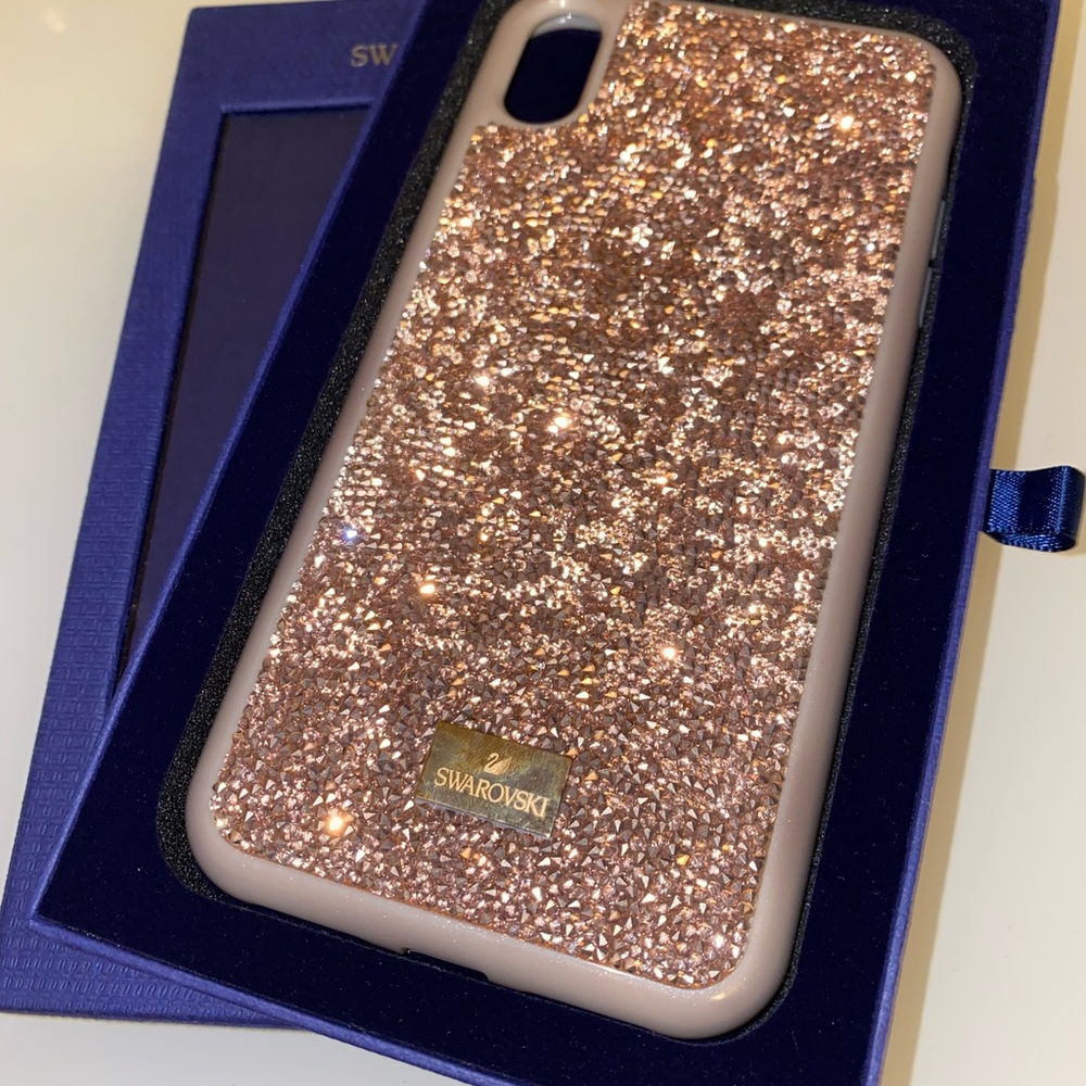 Rose Gold Swarovski iPhone XS Max Phone Case